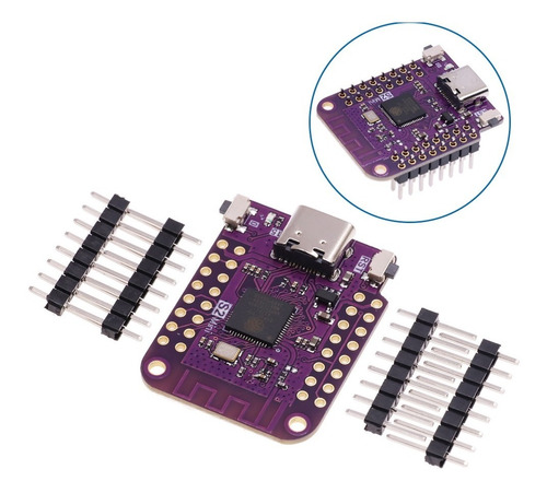 Esp32 S2 Mini V1.0.0 Lolin Wifi Iot Comp. Con Micropython Y 