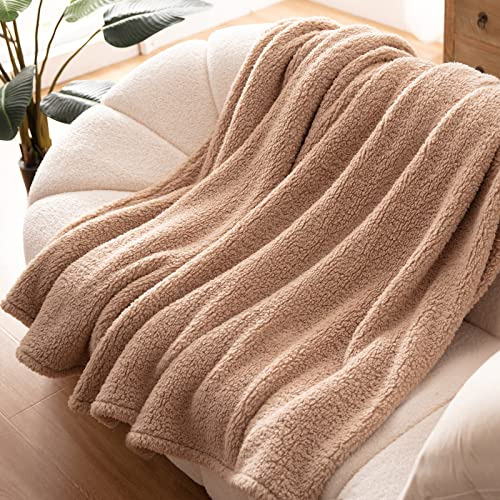 Fluffy Sherpa Throw Blanket Ultra Soft Warm Lightweight...