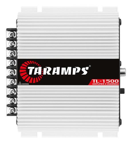 Modulo Taramps Tl 1500 2 Ohms Amplificador 3 Canais Som Automotivo Tl1500 390w Rms + Cabo Rca S400 Vermelho