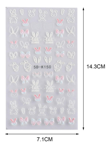 Lindas Pegatinas De Uñas En Relieve 5d, Decoración 5d-k150