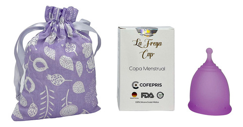 Copa Menstrual Cup Certificada Silicona Grado Medico Color Violeta Talla Chica