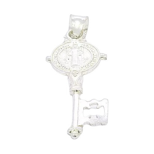 Dije Llave San Benito De Plata Gramos 1 Color Plateado
