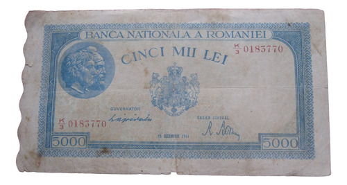 Rumania 5000 Lei 1944 (Usado)