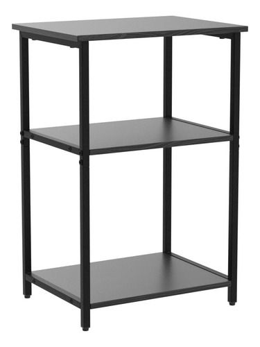 Side Table, 3-tier End Table, Industrial Nightstand Small Ta
