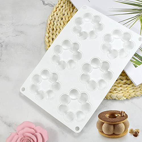 Molde De Silicona Mostsom Para Rosquillas Con Forma De Flor,