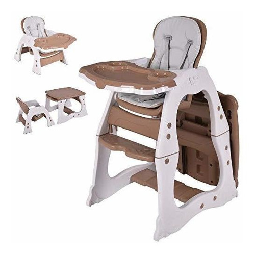 Costzon Juego De Mesa Y Silla 3 En 1 Para Bebe Asiento Elev