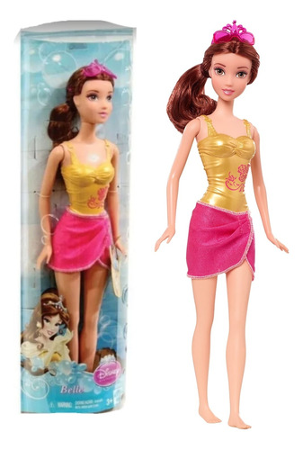 Muñeca Barbie Princesa Bella En Traje De Bañodisney Mattel