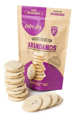 Galletitas Arandanos Doy Pack 150gr. Entre Dos.