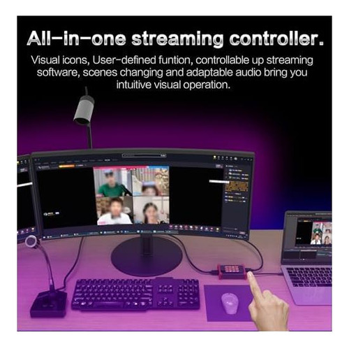 Placa De Captura Com Controlador De Transmissão Macropad E