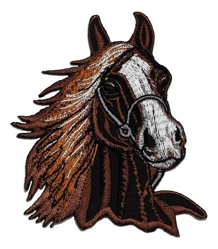 Brown Horse Racehorse Diy Applique Embroidered Sew Iron...