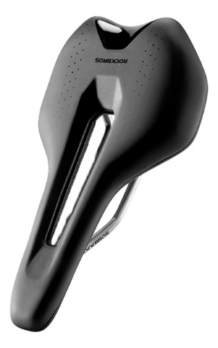 Asiento Bicicleta Mtb Ruta Prostático Impermeable Rockbros Negro 25.5 Cm 15.5 Cm