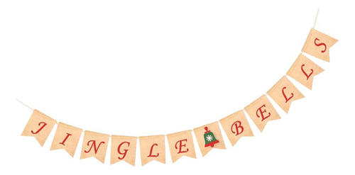 1 Pieza Banner Vintage Burlap Bells Adornos Para Una