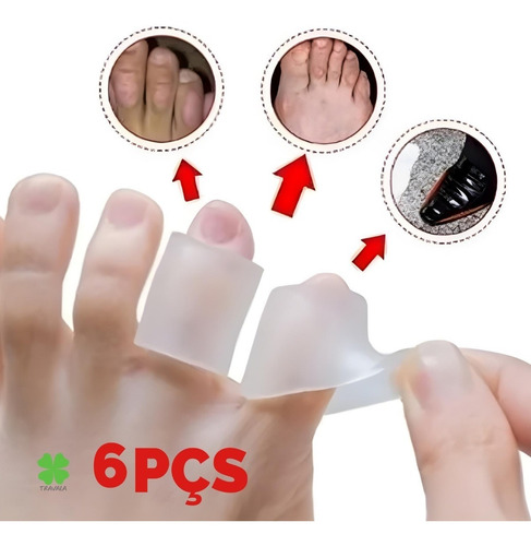 Imagem 1 de 10 de Protetor Para Dedos Em Silicone Calo Bolha Calçados 3 Pares