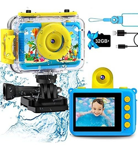 Camara Digital Impermeable Para Niños Gktz - 180 Giratori