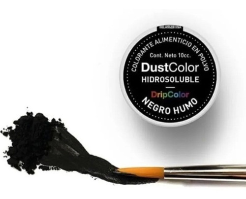 Colorantes Hidrosolubles Dustcolor 10cc Comestibles Veganos Tipo Negro Humo