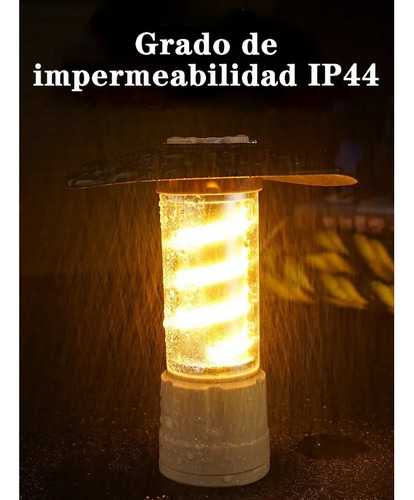 Lámpara Recargable Solar Linterna Camping Multiple Portátil