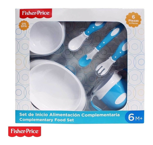 Set De Alimentación Bebé Fisher Price 6 Piezas Libre Bpa