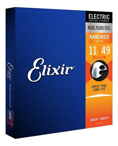 Cuerdas Elixir 11-49 Para Guitarra Electrica 12102