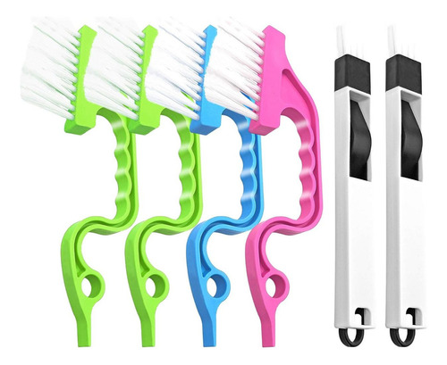Timotech Kit De 6 Cepillo De Limpieza Para Huecos Y Ranuras Color Multicolor