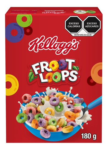 3 Pzs Kelloggs Cereal De Maíz Y Trigo Sabor Frutas Froot Loo