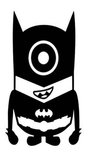 Sticker, Pegotin, Calcomania Minion Batman Envynilos