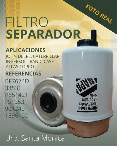 Filtro Separador 3546 Bf7674d 33531 P551421 Fs19531 901249 