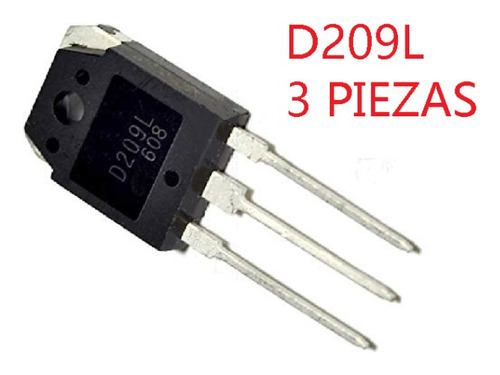 D209l Transistor Npn, To-3p, Paquete De 3 Unidades.