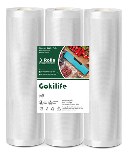 Gokilife Bolsas De Sellado Al Vacio Para Guardar Alimentos,