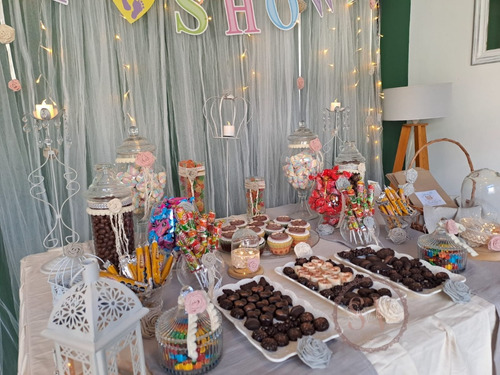 Alquiler Servicio Candy Bar. Vajilla Premium, Dulces Y Deco