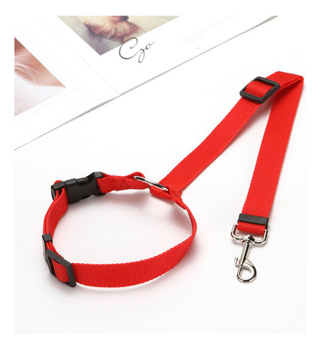 4 Cinturón De Seguridad Para Perros Y Mascotas, Rojo