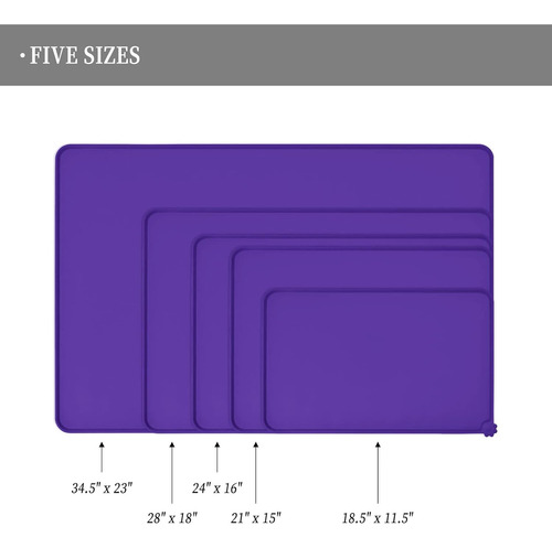 Reopet Silicone Pet Feeding Mat, Waterproof Dog Cat Food S1