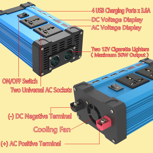 Kit De 18w Panel Solar+800w(pico) Inversor 12v A 220v O 110v