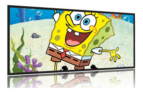 Quadro Decorativo Bob Sponja  130x60 Moldura