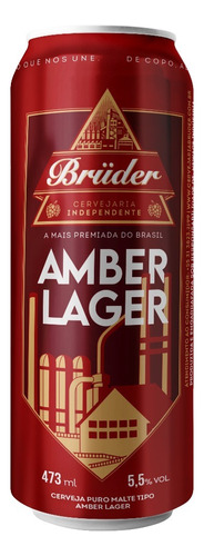 Bruder Red Amber Lager Lata 473ml Cx 24un