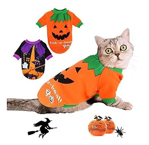 Bwogue Perro Halloween Camisa Mascota Calabaza Disfraces Ro
