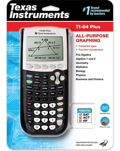 Calculadora Gráfica Ti84 Plus, Negra