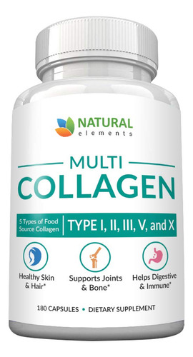 Multi Collagen 180 Cápsulas De Proteínas  Pastillas De.