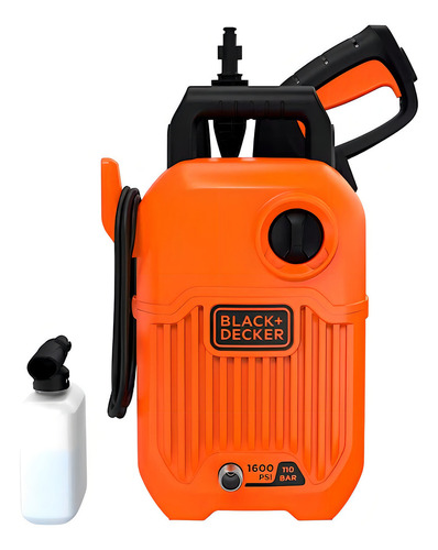 Hidrolavadora eléctrica Black+Decker BEPW1600 naranja de 1300W con 110 bar de presión máxima