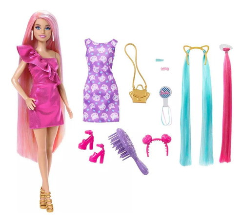 Barbie Fun & Fancy Muñeca Cabello Rosa Lacio