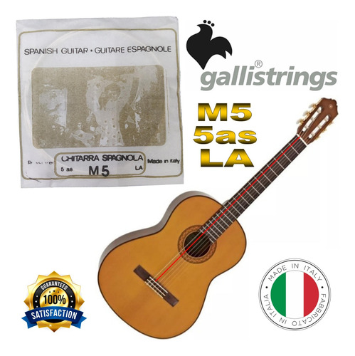 Cuerda 5as De Guitarra Acústica Española M5 La Gallistrings 