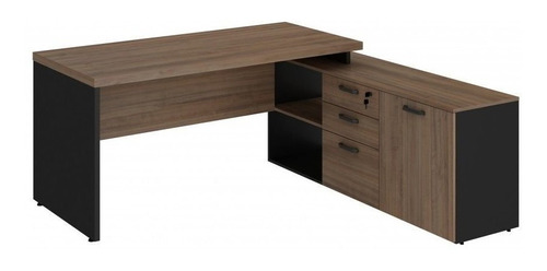 Armário Credenza E Mesa Em L Diretor