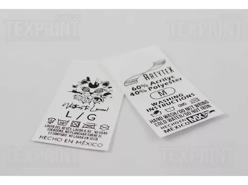 Etiquetas Para Ropa / 3cm X 5cm / Etiqueta Para Lavados