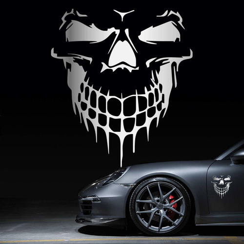 Hungmieh Car Hood Decal Cool Skull Sticker For Truck Suv Mot