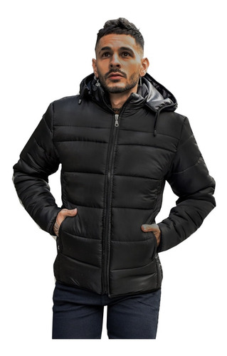 Campera Hombre Inflable Chaqueta Con Corderito Invierno