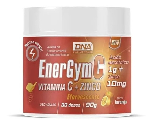 Vitamina C + Zinco Energym 30 Doses 90g  - Dna Alimentos