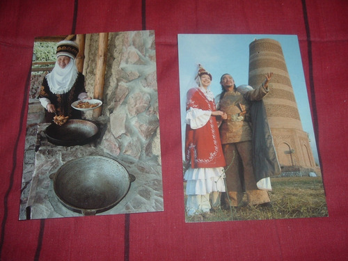 Postales Con Diversas Actividades Femeninas De Kirguistan