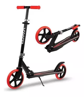 Scooter Para Adultos Y Chicos 135 Kg Plegable Todo Terreno Color Rojo/ Negro Style