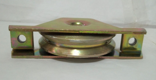 Rueda Roldana Tipo V Con Base Portón 4 PuLG. (100 X 20 Mm)