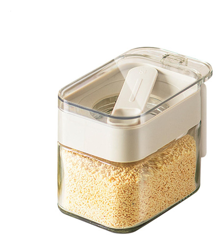 Recipiente De Sal De Vidrio Con Cuchara Tarro De Sal Con Tap
