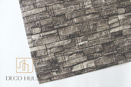 Pe Tapiz 3d Ladrillo - Mamposteria Gris * 12 Pcs